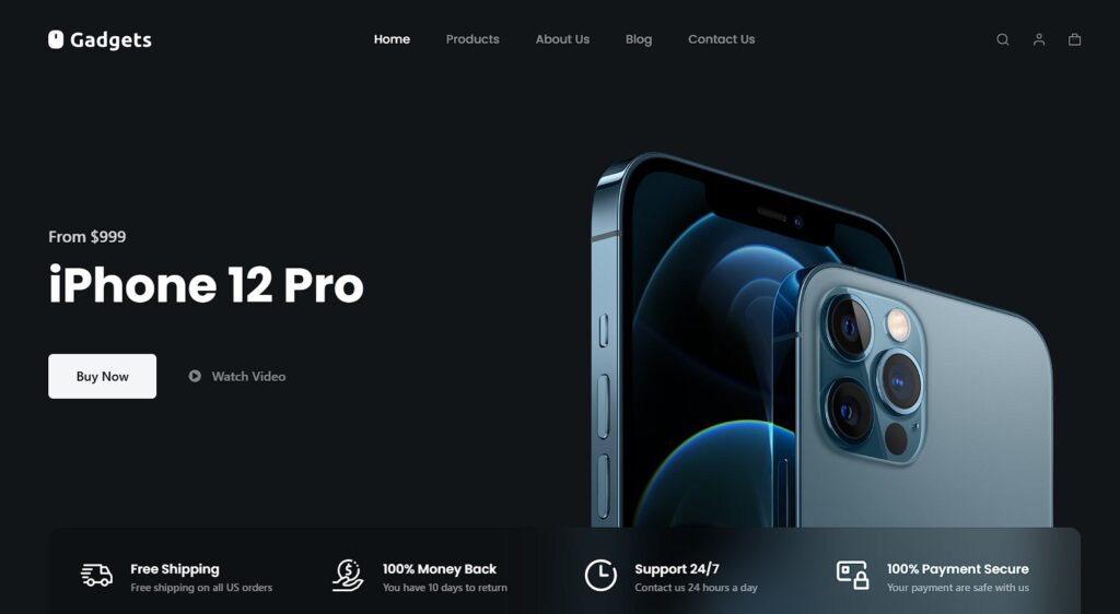 ecommerce website gadgets